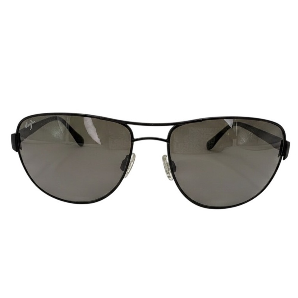 Maui Jim Sand Island MJ-253-02M Matte Black Polarized Aviator Sunglasses - Picture 3 of 12